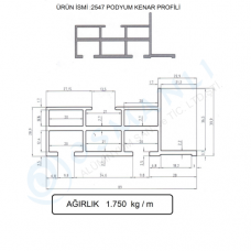 2547 PODYUM KENAR PROFİLİ
